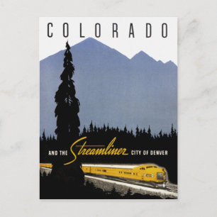 Postal Viaje en Vintage Denver Colorado Railroad