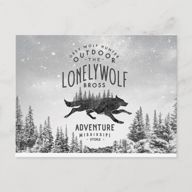 Postal Viaje en vintage Lonely Wolf Adventure Mississipi (Anverso)
