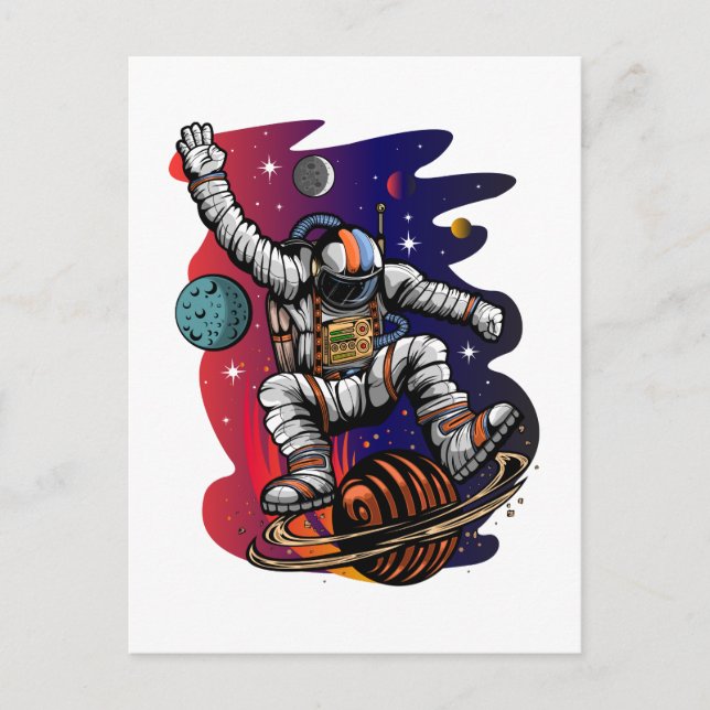 Postal Viaje espacial (Anverso)