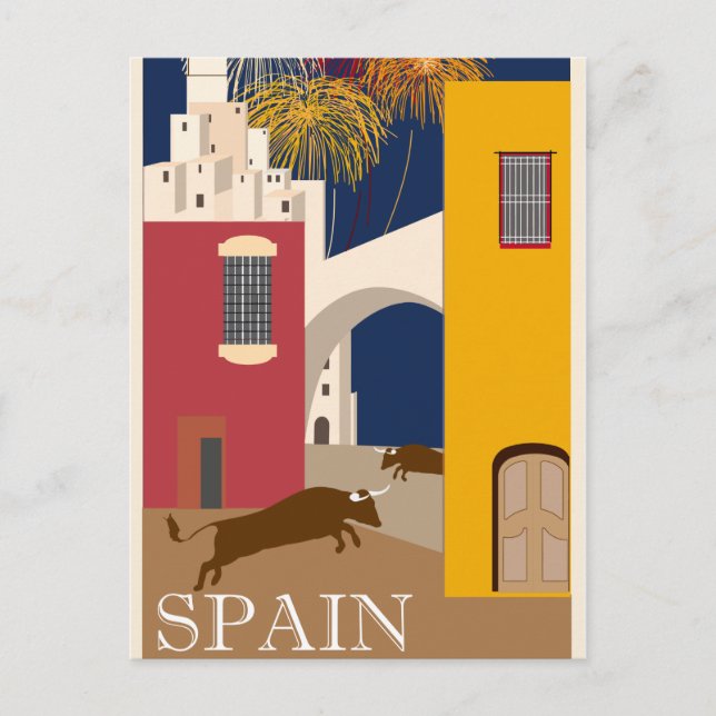 Postal viaje españa vintage (Anverso)