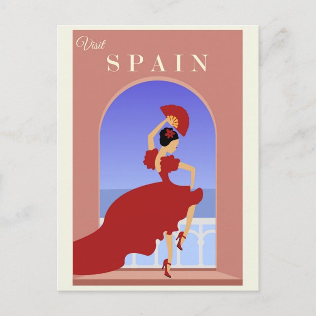 Postal Viaje español de España Flamenco (Anverso)