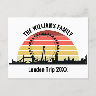 Postal Viaje familiar de Personalizados Sunset en Londres