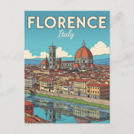Postal Viaje Florencia Italia Vintage