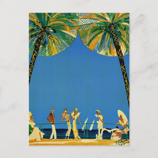 Postal Viaje francés en la Costa Azul (Anverso)