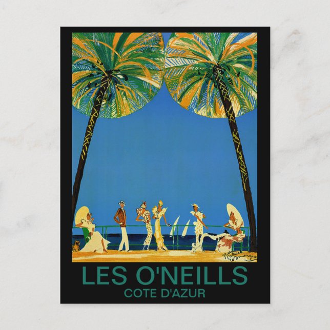 Postal Viaje francés en la Costa Azul (Anverso)