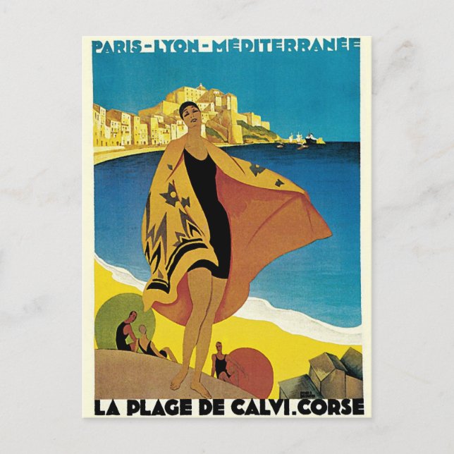 Postal Viaje francés vintage (Anverso)