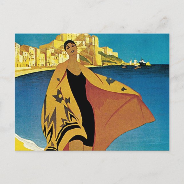 Postal Viaje francés vintage (Anverso)