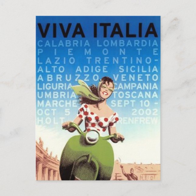Postal Viaje Italia del vintage - (Anverso)