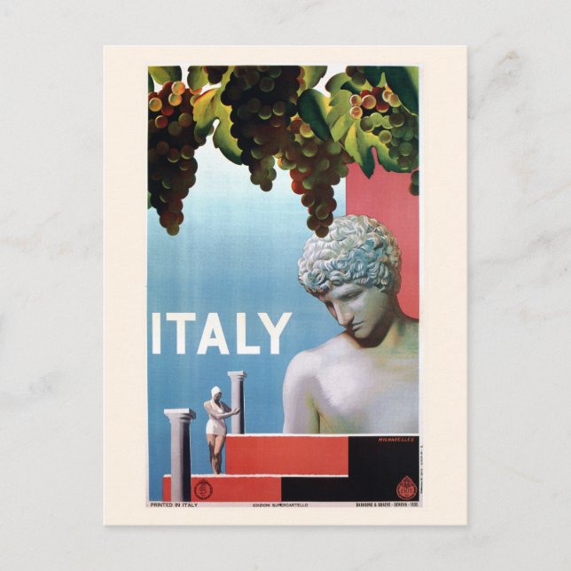 Postal Viaje italiano de los años 30 (Anverso)