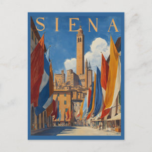 Postal Viaje italiano de Siena
