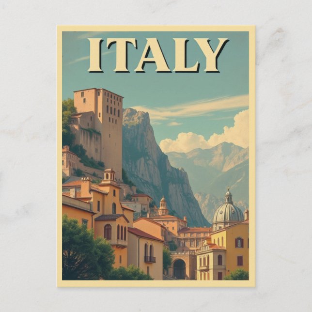 Postal Viaje italiano retro (Anverso)
