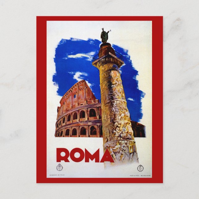 Postal Viaje italiano Roma Roma (Anverso)
