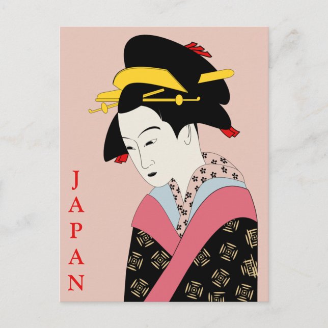 Postal Viaje japonés japonés Geisha (Anverso)