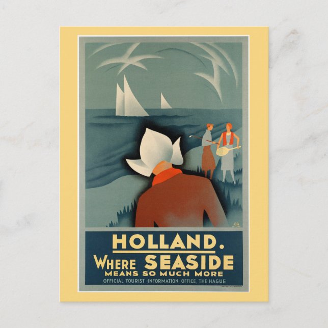 Postal Viaje marítimo de Holanda en 1930 (Anverso)