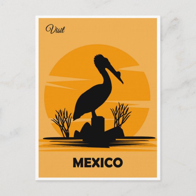Postal Viaje mexicano de México vintage (Anverso)