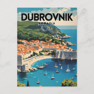 Postal Viaje nostálgico de cosecha de Dubrovnik Croacia