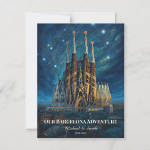 Postal Viaje Personalizado a Barcelona   Sagrada Familia