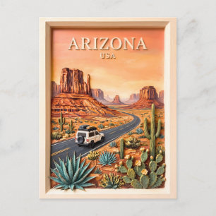 Postal Viaje por Arizona Monumento Antiguo Valle del Desi
