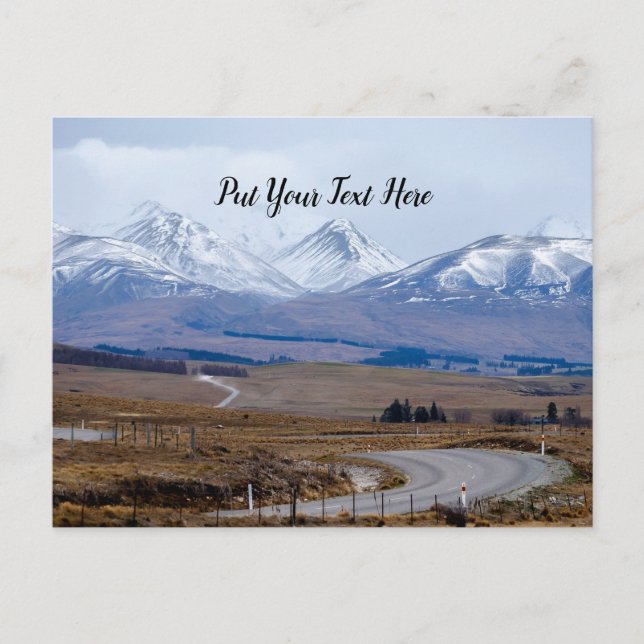 Postal Viaje por carretera de Nueva Zelanda | South Islan (Anverso)