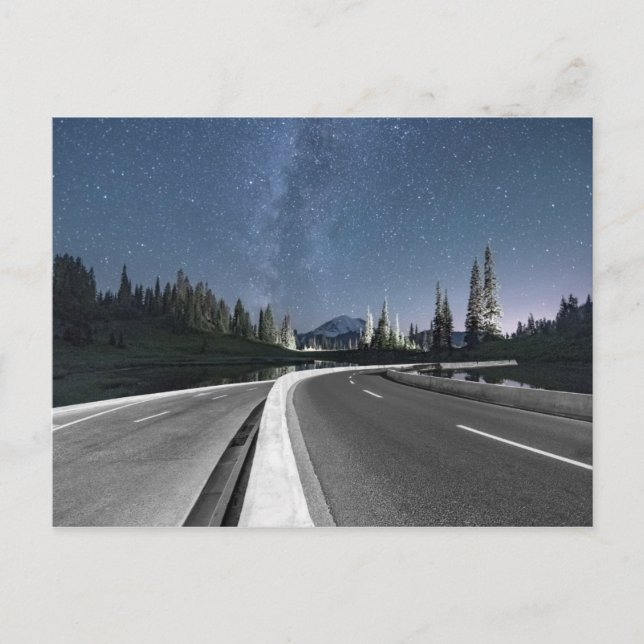 Postal Viaje por carretera debajo del Milkyway (Anverso)