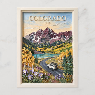 Postal Viaje por Colorado Vintage Rocky Mountain Travel
