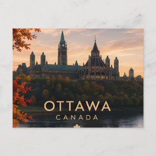 Postal Viaje por el Canal Rideau de la Colina del Parlame