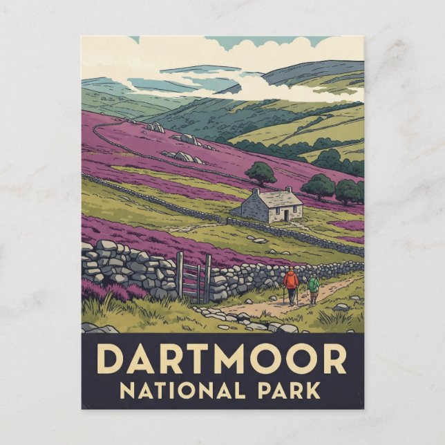 Postal Viaje por el Parque Nacional Dartmoor (Anverso)