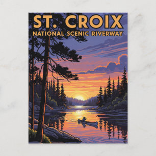 Postal Viaje por el río nacional de Wisconsin St Croix