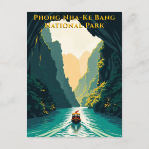 Postal Viaje por el río Phong Nha Vietnam