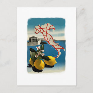 Postal Viaje por Italia Vintage