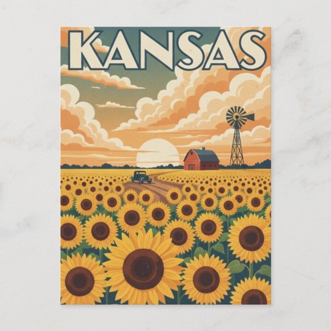 Postal Viaje por Kansas (Anverso)