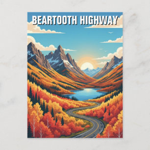 Postal Viaje por la carretera Montana Beartooth