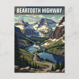 Postal Viaje por la carretera Montana Beartooth