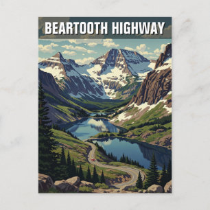 Postal Viaje por la carretera Montana Beartooth
