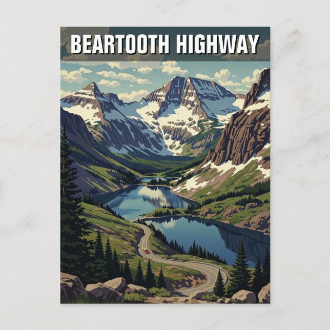 Postal Viaje por la carretera Montana Beartooth (Anverso)