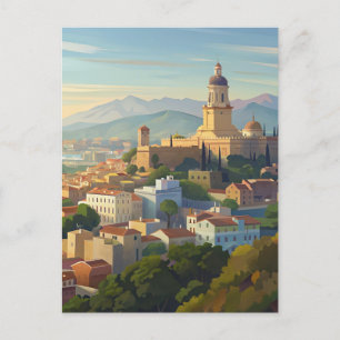 Postal Viaje por la ciudad de Málaga España