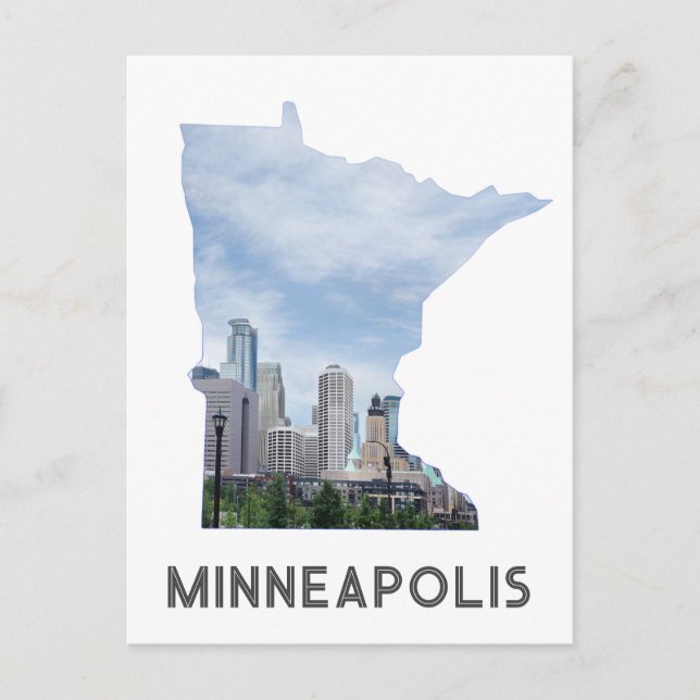 Postal Viaje por la ciudad de Minneapolis Minnesota (Anverso)