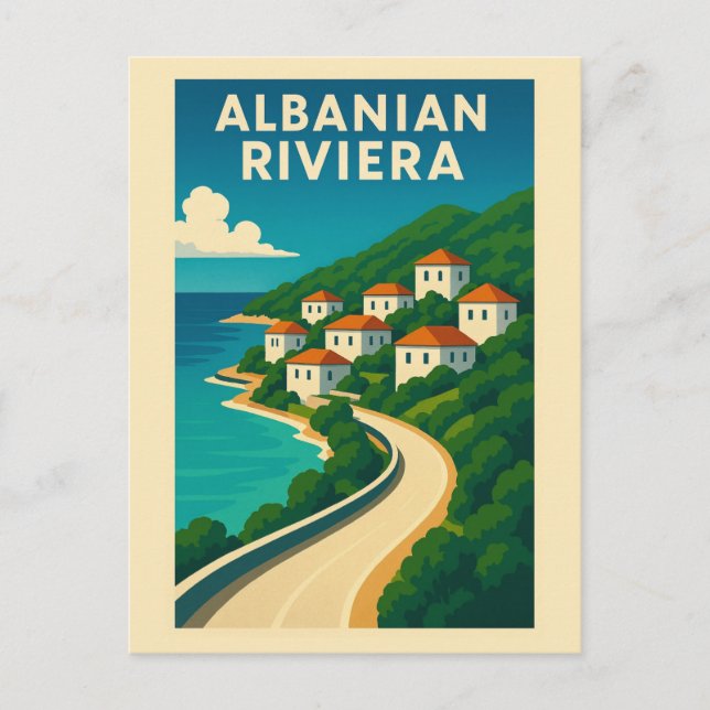 Postal Viaje por la costa albanesa de Albania (Anverso)