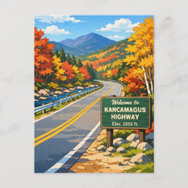 Postal Viaje por la Kancamagus Highway en New Hampshire