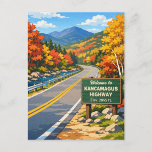 Postal Viaje por la Kancamagus Highway en New Hampshire