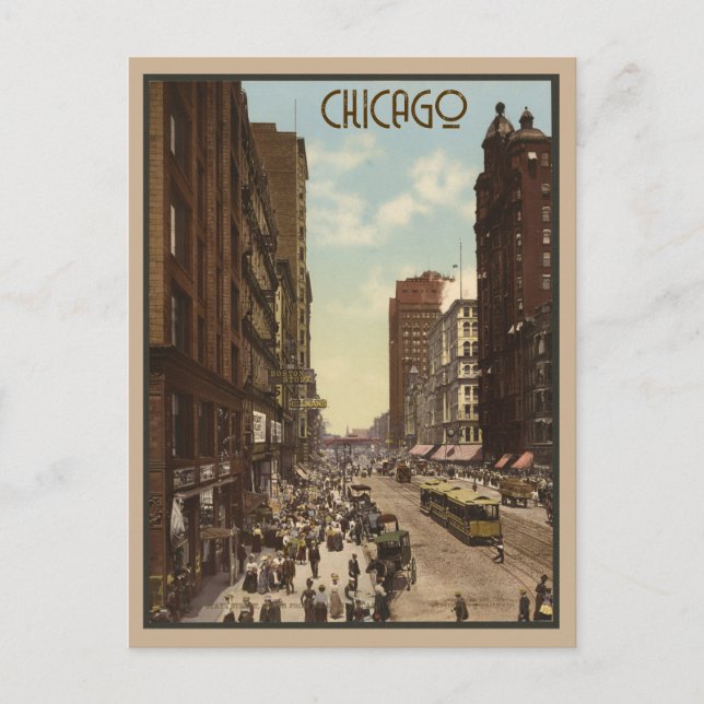 Postal Viaje por la línea aérea de la ciudad de Chicago I (Anverso)