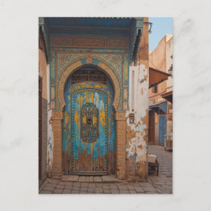 Postal Viaje por la puerta en Fez Marruecos