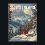 Postal Viaje por Suiza<br><div class="desc">Embarque en un viaje nostálgico con este conjunto de cautivadoras postales de viaje vintage de Suiza. Esta colección incluye encantadores ilustraciones que muestran los impresionantes paisajes del país, los emblemáticos monumentos y los pintorescos pueblos. Estas postales son perfectas para añadir un toque de estilo de viaje vintage a la decoración...</div>