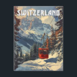 Postal Viaje por Suiza<br><div class="desc">Embarque en un viaje nostálgico con este conjunto de cautivadoras postales de viaje vintage de Suiza. Esta colección incluye encantadores ilustraciones que muestran los impresionantes paisajes del país, los emblemáticos monumentos y los pintorescos pueblos. Estas postales son perfectas para añadir un toque de estilo de viaje vintage a la decoración...</div>