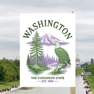 Postal Viaje por Washington, el Estado del Siempreverde