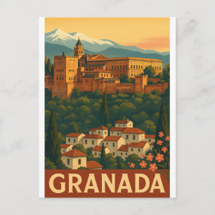 Postal Viaje Retro 2025 – Granada, España
