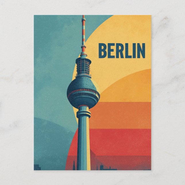 Postal Viaje retro de Berlín (Anverso)