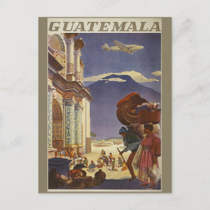 Postal Viaje retro de Guatemala de época