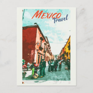Postal Viaje retro de México vintage