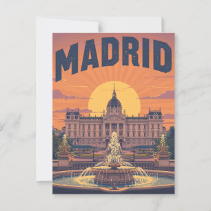 Postal Viaje Retro Madrid